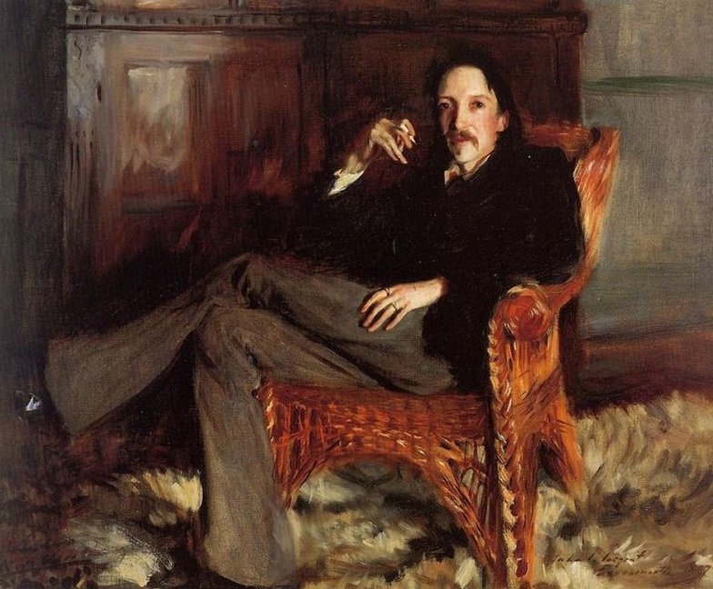 Retrato do escritor Robert Louis Stevenson feito por John Singer Sargent