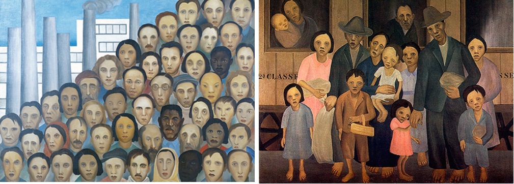 Operários e Segunda Classe de Tarsila do Amaral