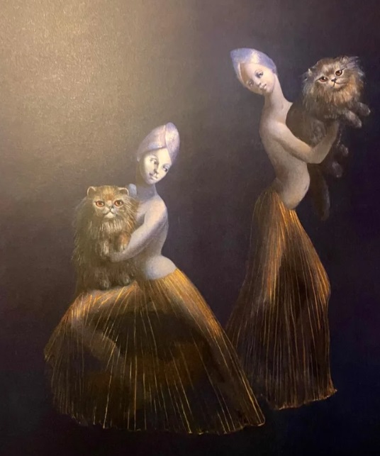 Gravura Gatos de Leonor Fini