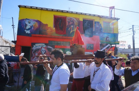 Procissão a San La Muerte na Argentina.