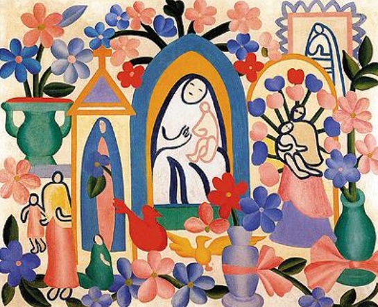 Quadro Religião Brasileira I de Tarsila do Amaral